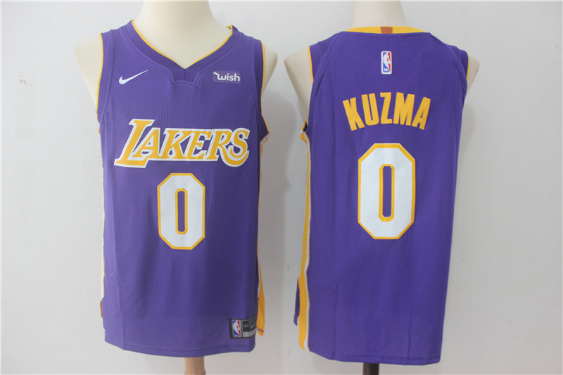 Men Los Angeles Lakers #0 Kuzma Purple NBA Jerseys